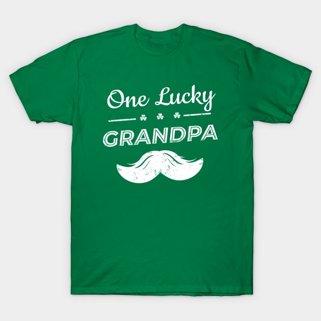 One Lucky Grandpa - St Patricks Day Gift T-Shirt by Yasna